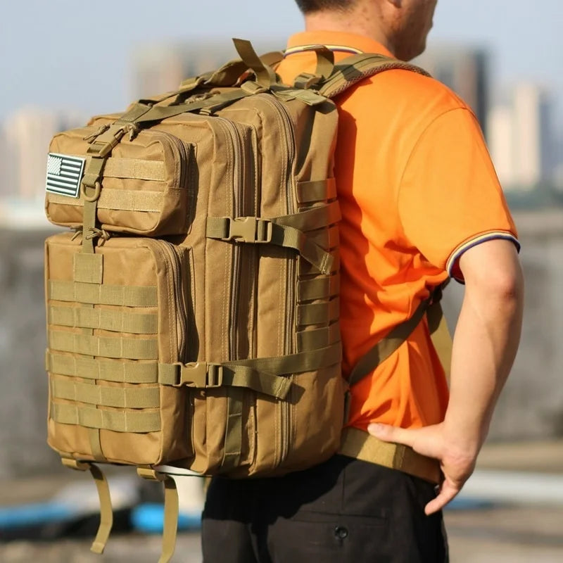 Sac à Dos Tactique Militaire pour Randonnée – Sac de Voyage Étanche 45L Sacs à dos Electro Paris