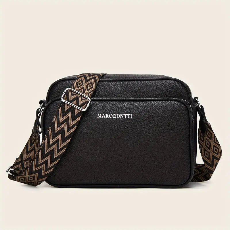 Sac Bandoulière Vintage en Cuir PU pour Homme – Sacoche d'Épaule Décontractée pour Usage Quotidien Sacs à main Electro Paris Noir