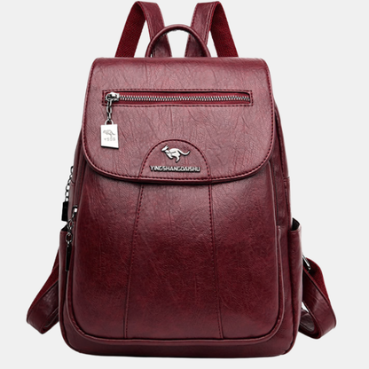 Sac à Dos Femme – Élégance et Luxe en Cuir ***Luxe Leren Dames Rugtas - Isolde Electro Paris Rouge bordeaux