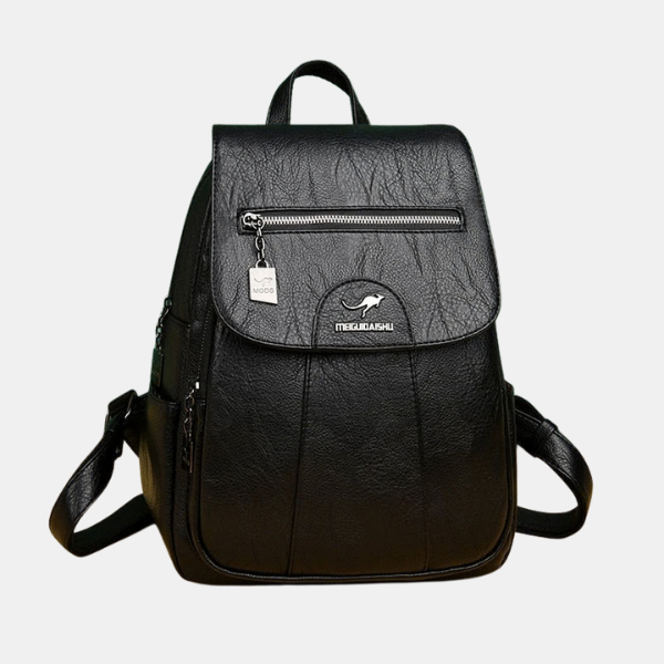 Sac à Dos Femme – Élégance et Luxe en Cuir ***Luxe Leren Dames Rugtas - Isolde Electro Paris Noir