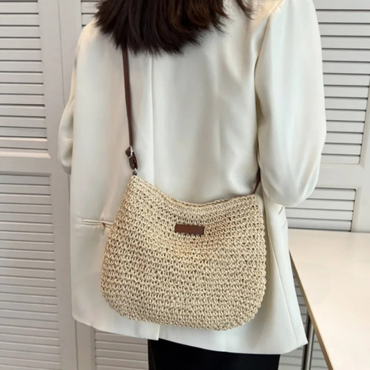 Sac à Main Tressé – Élégance et Style Naturel Electro Paris Beige