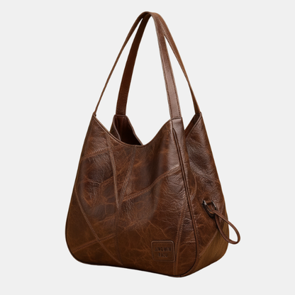 Sac à Main en Cuir – Style Vintage Élégant Vintage Leather Women's Handbag Electro Paris Café