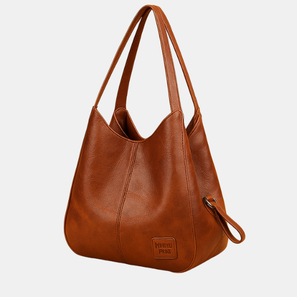 Sac à Main en Cuir – Style Vintage Élégant Vintage Leather Women's Handbag Electro Paris Rouge vin