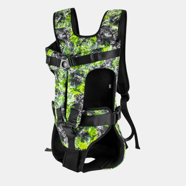 Sac de Transport pour Chien jusqu’à 10 kg – Confort et Sécurité avec Design Ergonomique Transportery dla zwierząt Electro Paris Jungle Émeraude S