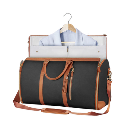 Sac de Voyage 2-en-1 pour Costume – Housse à Vêtements Convertible en Sac Duffel Bagages et accessoires de voyage Electro Paris Noir