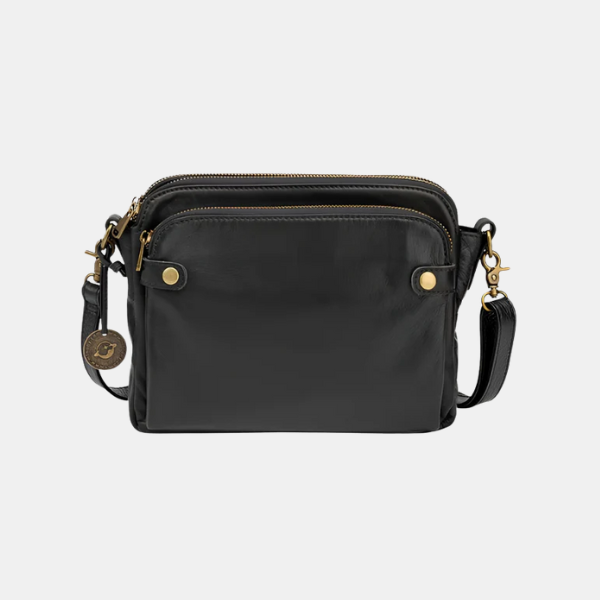 Sacoche d'Épaule Antivol Fine pour Femmes – Sac à Bandoulière Multi-poches pour Voyage Sacs à main Electro Paris Noir