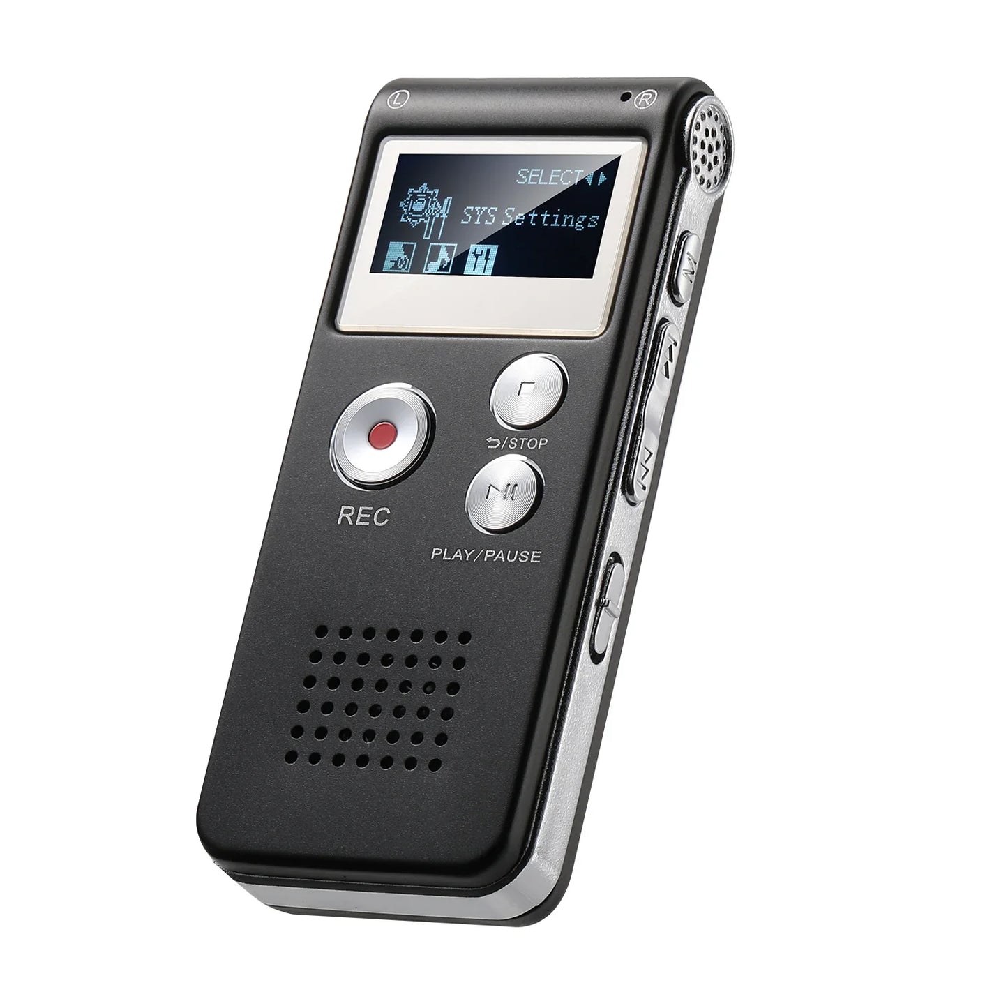 Mini Enregistreur Vocal Compact Avec Détection Automatique Du Son Pour Cours Et Prises De Notes Voice recorder Electro Paris Noir 8 GB