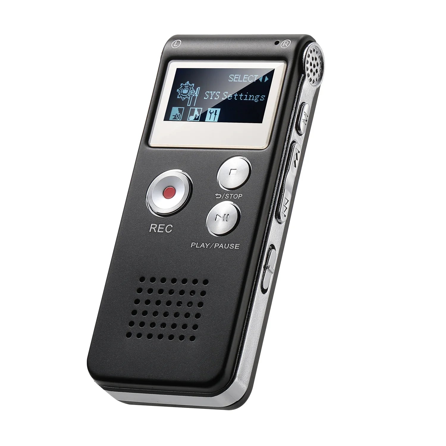 Mini Enregistreur Vocal Compact Avec Détection Automatique Du Son Pour Cours Et Prises De Notes Voice recorder Electro Paris Noir 8 GB