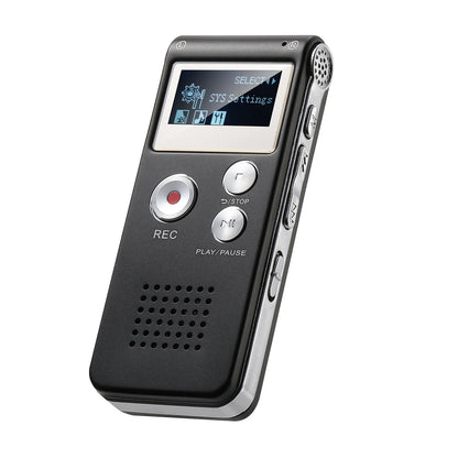 Mini Enregistreur Vocal Compact Avec Détection Automatique Du Son Pour Cours Et Prises De Notes Voice recorder Electro Paris Noir 8 GB
