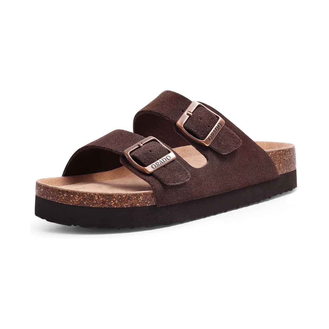 Sandales Femme en Liège avec Double Boucle – Confort Naturel et Soutien Quotidien Sandales orthopédiques Electro Paris Sable 36