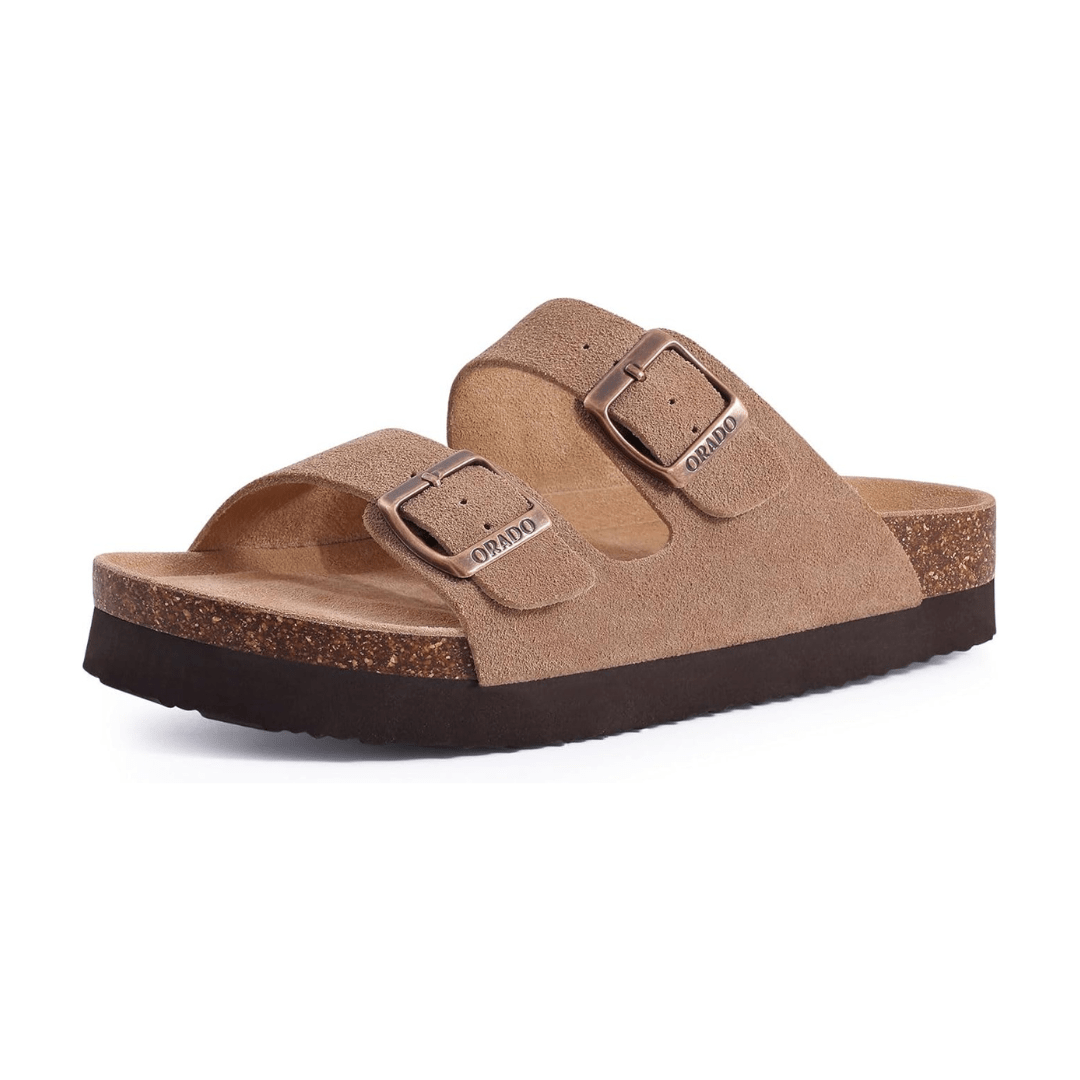 Sandales Femme en Liège avec Double Boucle – Confort Naturel et Soutien Quotidien Sandales orthopédiques Electro Paris