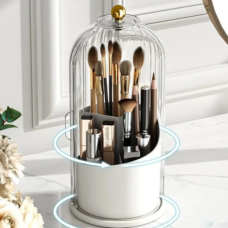 Organisateur Rotatif En Acrylique Pour Cosmétiques Avec Design 360 Degrés Et Matériaux Durables Makeup organizer Electro Paris