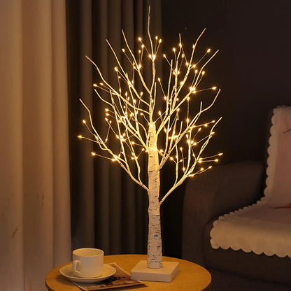 Lampe Sapin En Bouleau Avec Lumière LED Pour Décoration Intérieure Et Ambiance Naturelle lampe de table Electro Paris