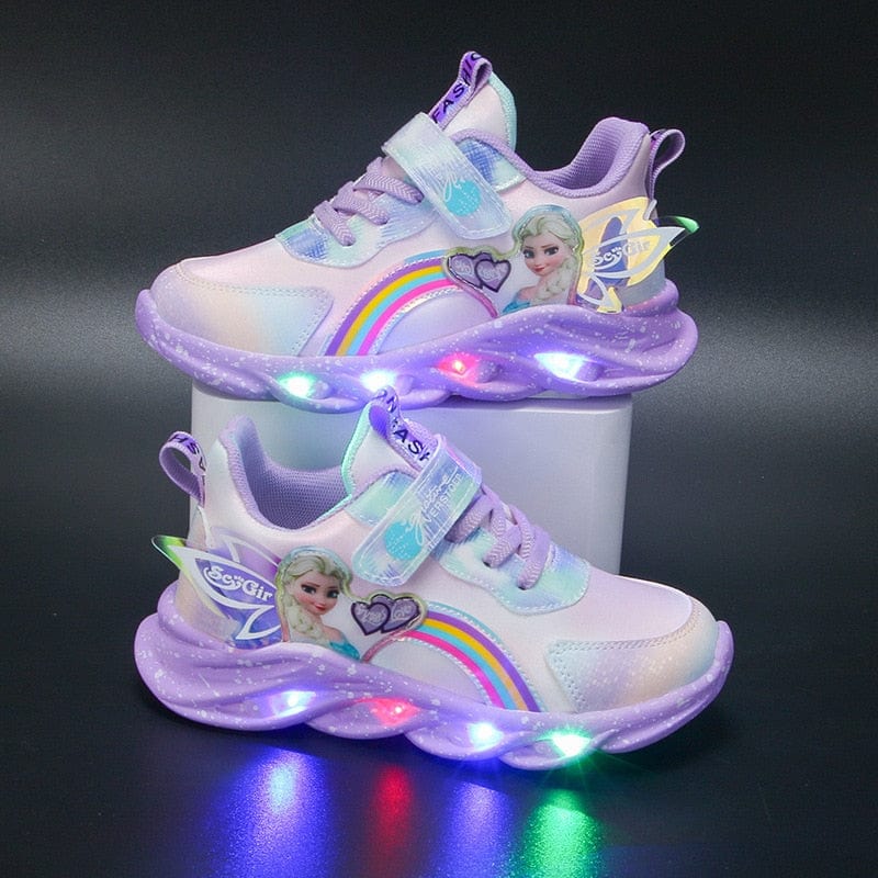 Chaussures LED Paillettes Arc-en-Ciel – Baskets Amusantes Lumineuses Pour Enfants Actifs Shoes Electro Paris