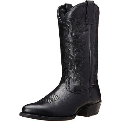 Bottes Cowboy En Cuir Brodé Pour Hommes Alliant Style Authentique Et Élégance Intemporelle Women Boots Electro Paris Noir 38