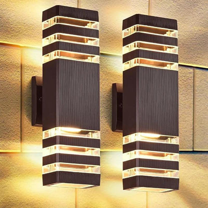 Applique Murale LED Effet Haut et Bas Noir Outdoor Lighting Electro Paris