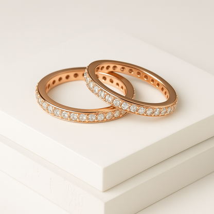 Bagues Élégantes pour Femme en Acier Inoxydable et Cristal Jewelry Ring Standard Electro Paris