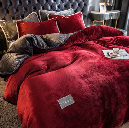 Parure De Lit En Velours Fin Pour Luxe, Confort Ultime Et Sommeil Réparateur Bedding Electro Paris