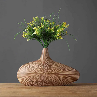 Vase Sculpté Sahara Pour Décoration Intérieure Avec Design Élégant Inspiré Du Désert Vases Electro Paris Brun clair Petit