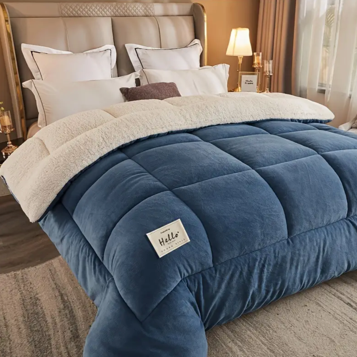 Parure de Lit Sherpa – Chaleur Douillette et Confort Haut de Gamme pour l’Hiver Bedding Electro Paris
