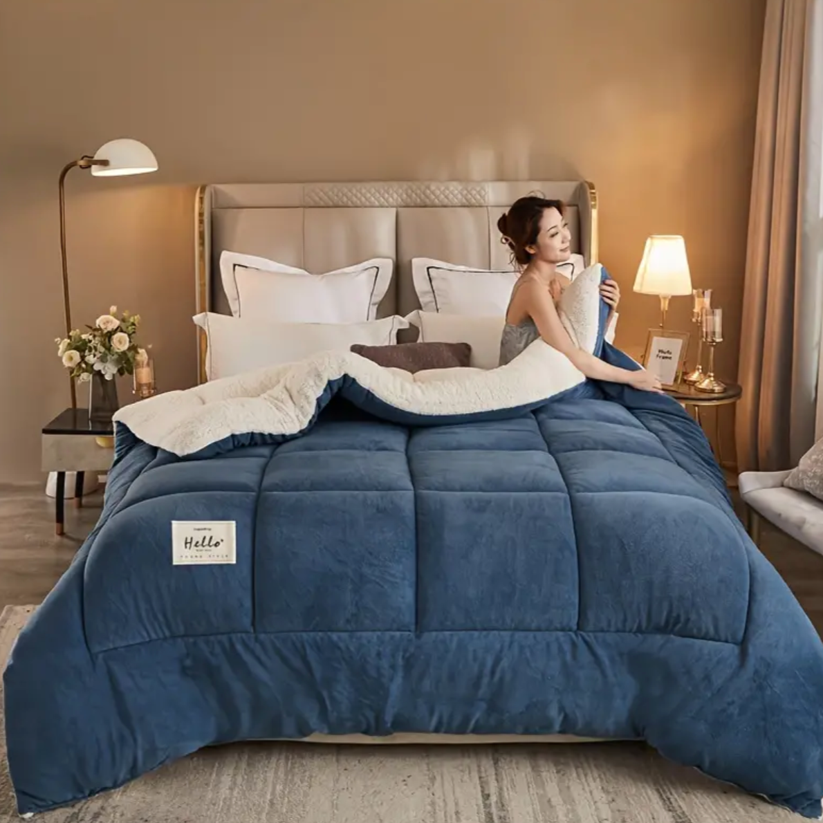 Parure de Lit Sherpa – Chaleur Douillette et Confort Haut de Gamme pour l’Hiver Bedding Electro Paris