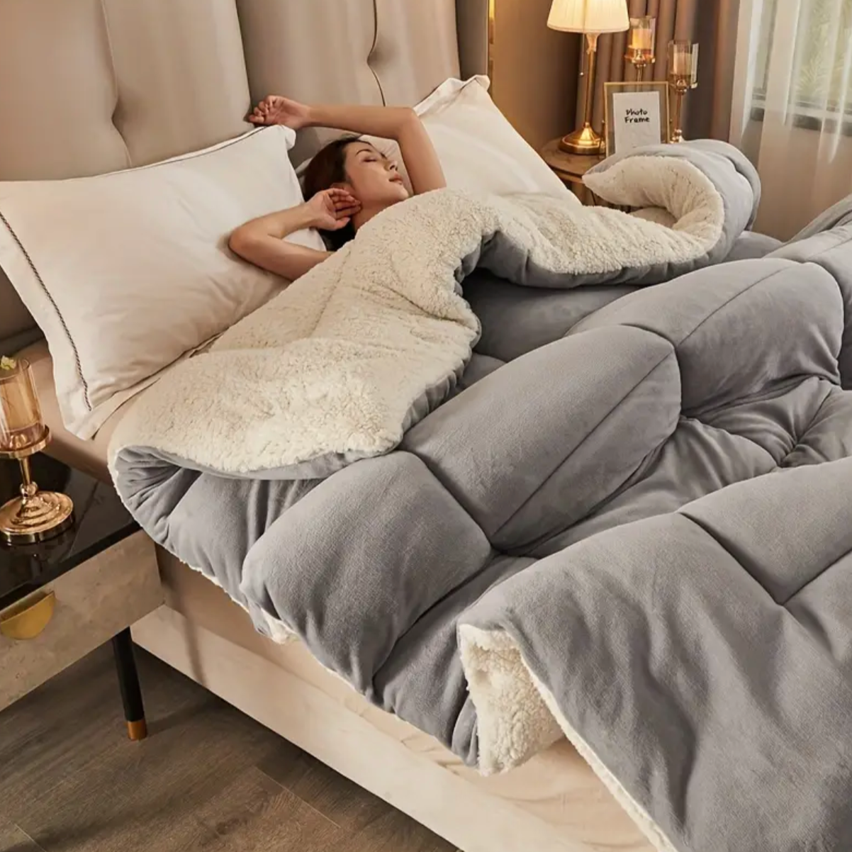 Parure de Lit Sherpa – Chaleur Douillette et Confort Haut de Gamme pour l’Hiver Bedding Electro Paris