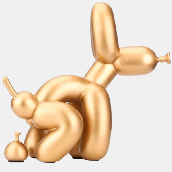 Sculpture Chien Ballon – Art Ludique et Élégant Sculptures Electro Paris Or