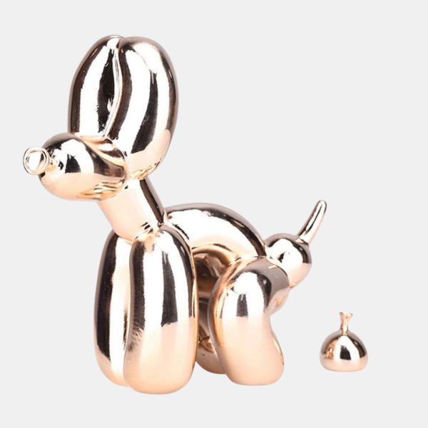 Sculpture Chien Ballon – Art Ludique et Élégant Sculptures Electro Paris Rose Électrolytique