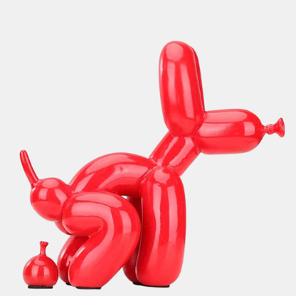 Sculpture Chien Ballon – Art Ludique et Élégant Sculptures Electro Paris Rouge