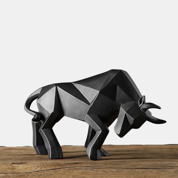 Sculpture Taureau Nordique – Force et Élégance Sculptures Electro Paris Noir