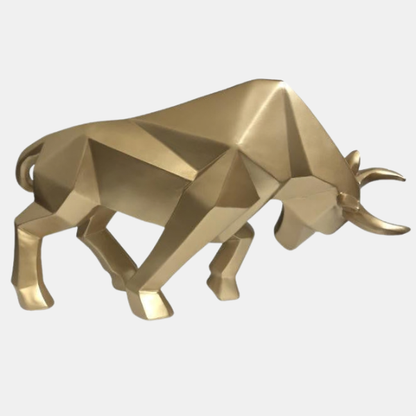 Sculpture Taureau Nordique – Force et Élégance Sculptures Electro Paris Or