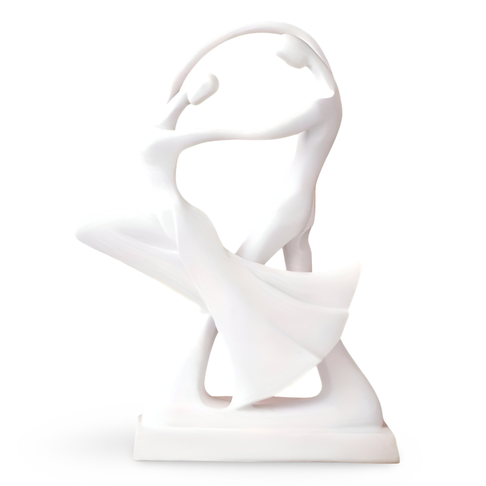 Décoration – Sculpture Abstraite Swayduo en Résine pour Intérieur Moderne et Élégant Sculptures Electro Paris Blanc