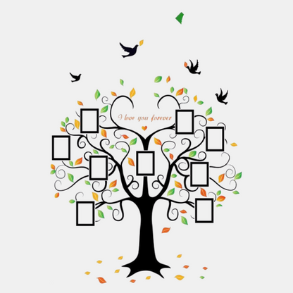 Sculpture d'Arbre Généalogique en Cœur – Lot de 2 Statues en Bois pour Décoration Autocollants muraux et fresques Electro Paris