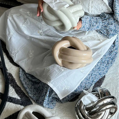 Boîte À Mouchoirs En Céramique Avec Nœud Design Pour Décoration Moderne Et Élégante Tissue Holders Electro Paris