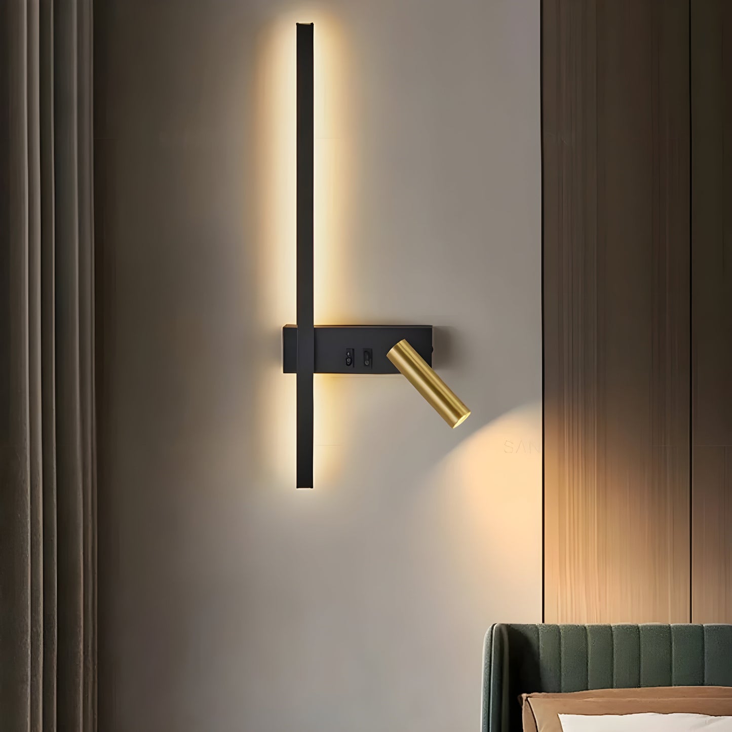 Applique Murale Duo Avec Interrupteur Pour Salon Et Chambre – Design Minimaliste Et Éclairage Élégant Wall Light Electro Paris