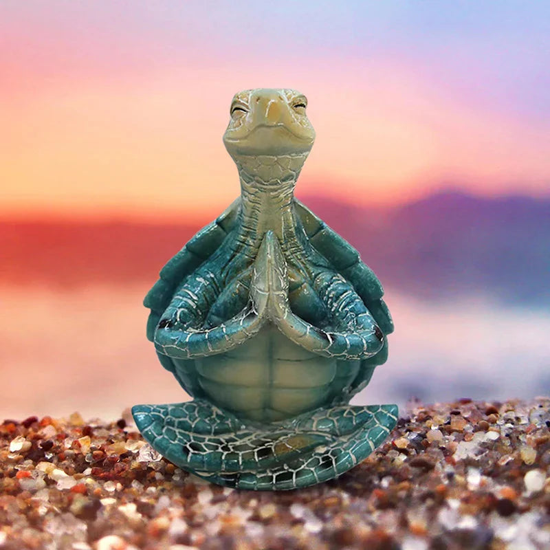 Figurines – Élégantes Tortues de Yoga pour Maison et Bureau Yoga Sea Turtle Figurines Electro Paris