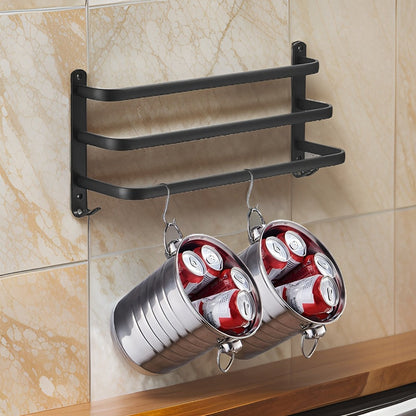 Porte Serviettes – Sèche Serviettes Mural Noir en Aluminium Compact Accessoires de salle de bain Electro Paris