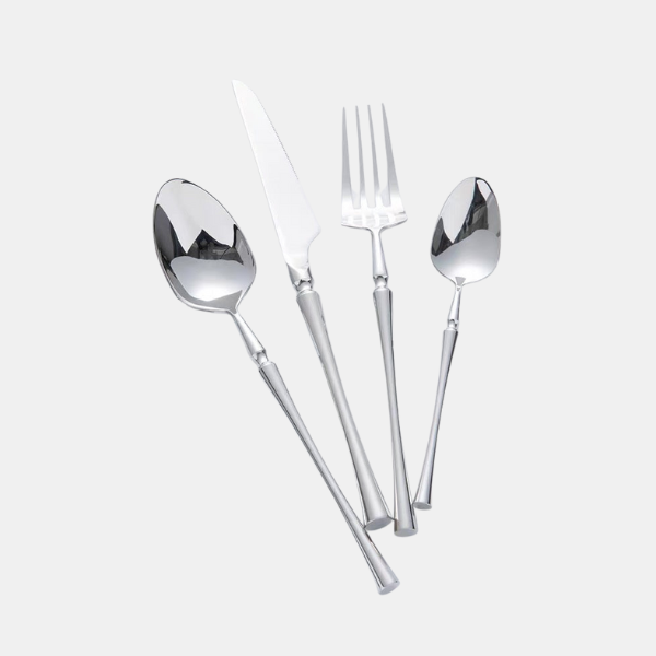 Service de Couverts Moderne avec Manches Colorés – Ménagère 24 Pièces en Acier Inoxydable Couverts Electro Paris