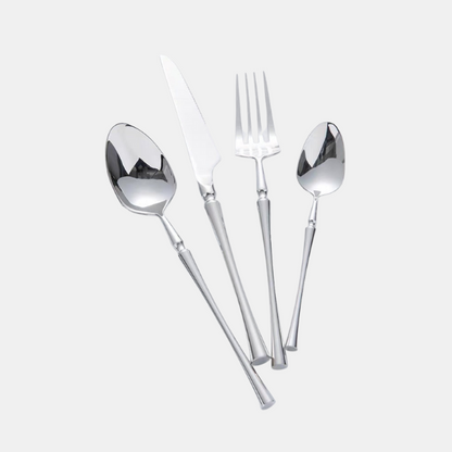 Service de Couverts Moderne avec Manches Colorés – Ménagère 24 Pièces en Acier Inoxydable Couverts Electro Paris