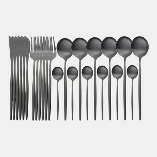 Service de Couverts de Luxe pour 6 ou 12 Personnes – Ménagère 24/48 Pièces en Acier Inoxydable Ensembles de couverts Electro Paris ENSEMBLE DE COUVERTS 24 PIÈCES