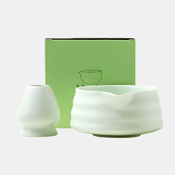 Set Matcha en Céramique – Tradition et Détente à la Maison Narzędzia i akcesoria do matchy Electro Paris Bol + support pour fouet Vert