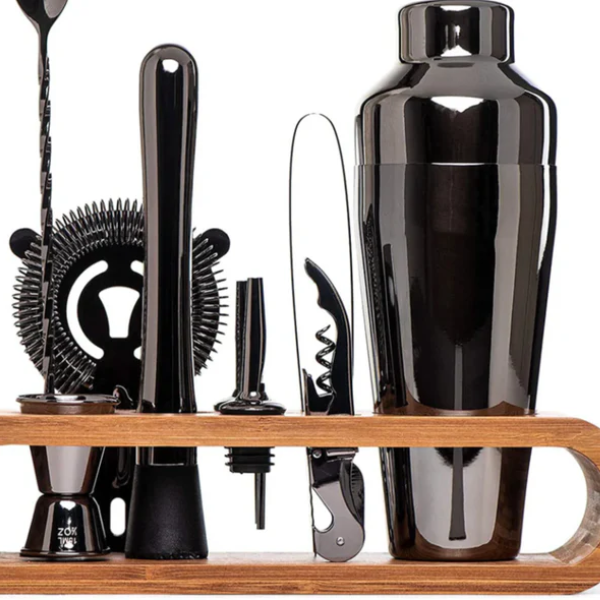 Set d’Accessoires de Cocktail en Métal de Qualité Cutlery & Tableware Electro Paris Noir