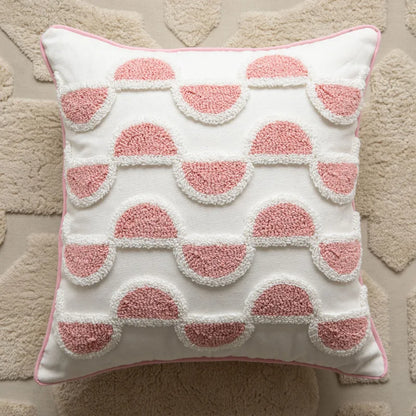 Taie D’oreiller Brodée Avec Motif Géométrique Et Boucle Tuftée Pour Décoration Élégante Pillow cover Electro Paris G