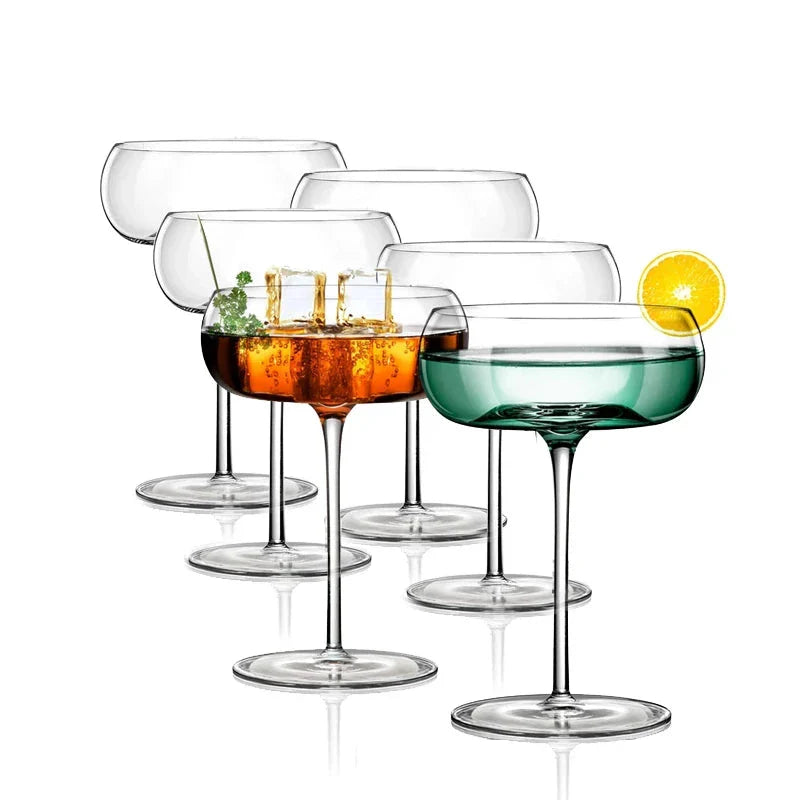 Verres À Cocktail En Cristal Faits Main – Set De 6