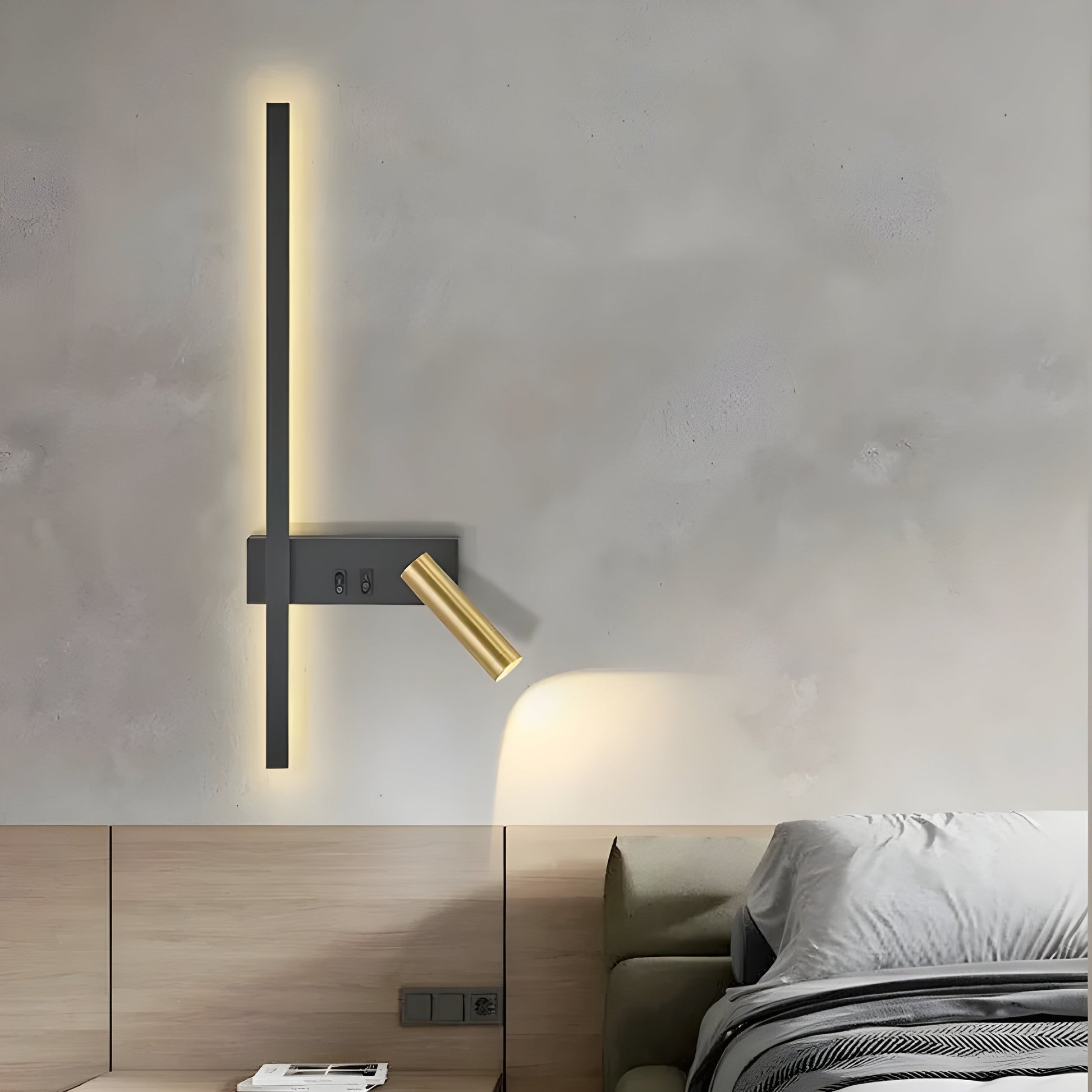 Applique Murale Duo Avec Interrupteur Pour Salon Et Chambre – Design Minimaliste Et Éclairage Élégant Wall Light Electro Paris