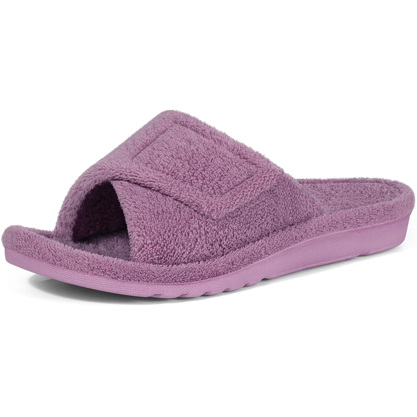 Chaussons Orthopédiques pour Femmes – Velcro Ajustable & Semelle Douce et Amortissante Slippers Electro Paris Violette 37