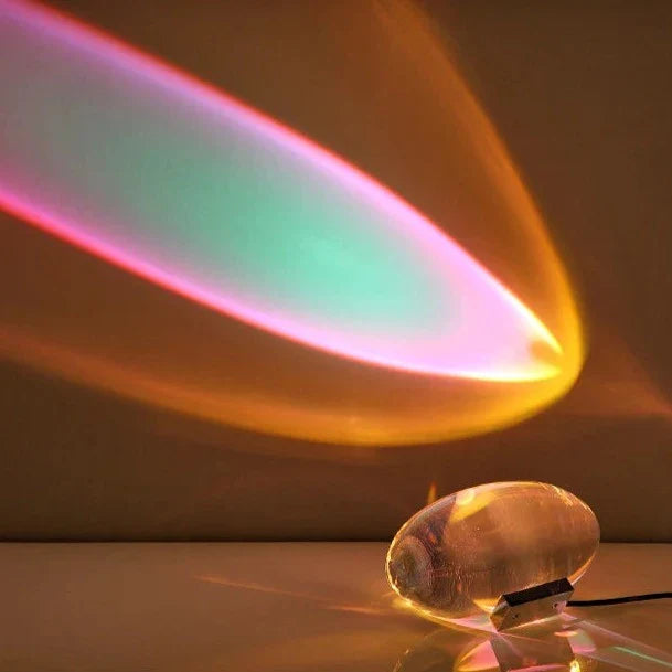 Lampe De Table Cristal Avec Éclat Coucher De Soleil Pour Ambiance Lumineuse Apaisante Table Lamps Electro Paris