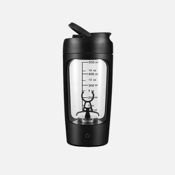 Shaker Protéine Électrique 500ml – Mélange Rapide Sans Grumeaux Produits de nutrition sportive Electro Paris Noir