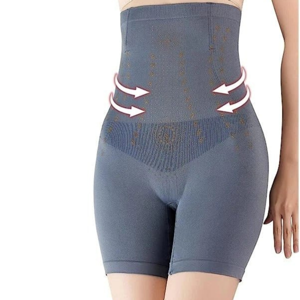 Short Gainant Taille Haute en Soie Glacée – Effet Remodelant Ice Silk Far Infrared Therapy Repair Shorts Electro Paris Bleu M
