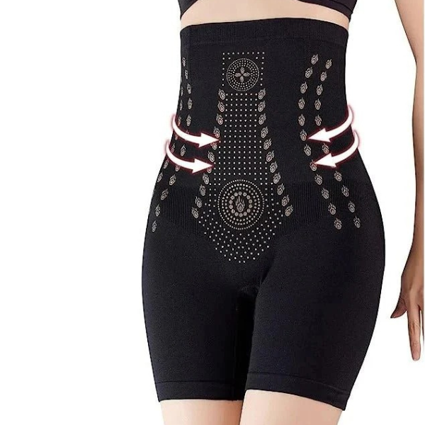 Short Gainant Taille Haute en Soie Glacée – Effet Remodelant Ice Silk Far Infrared Therapy Repair Shorts Electro Paris Noir M